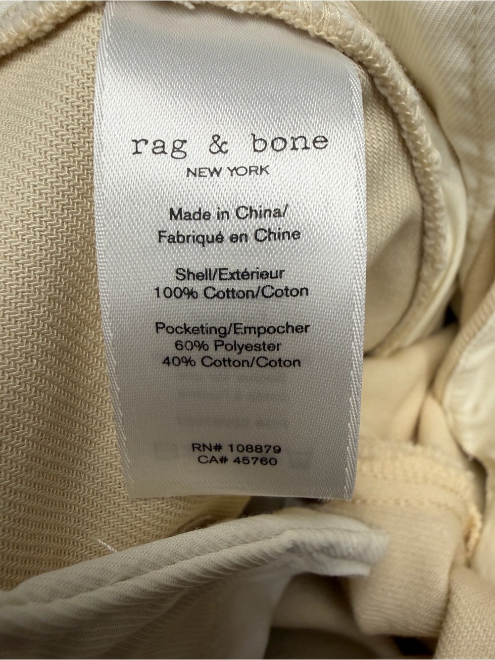 Rag & Bone NWOT Malia Japanese-Twill
Cargo Pants Ivory Size 0 - Picture 9 of 9